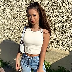 OQQ Women's 2 Piece Tank Tops Crew Neck Sleeveless