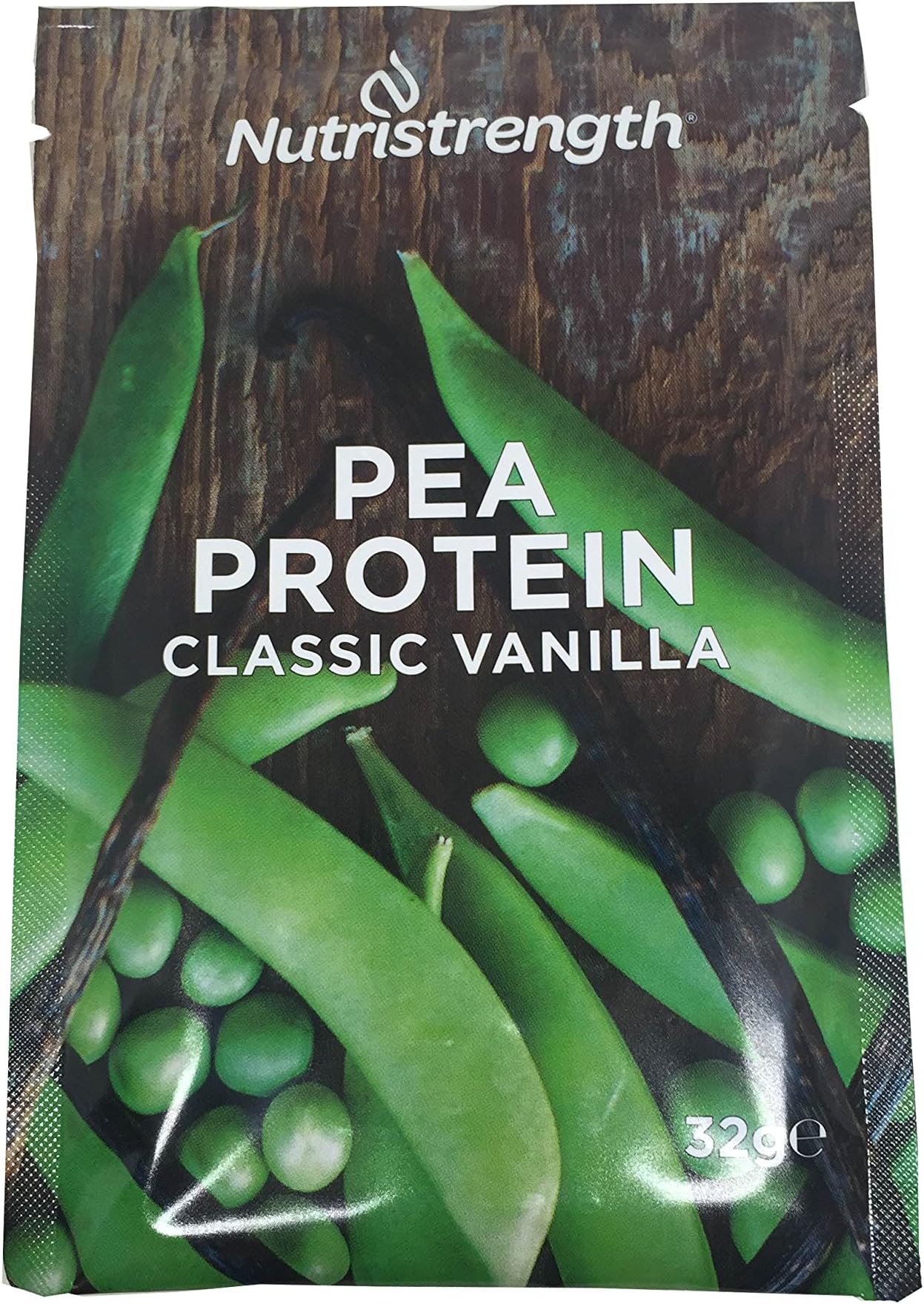Nutristrength Pea Protein Powder Sachet | Vegan & Vegetarian Friendly & Dairy Free | Classic Vanilla Flavour | Pure, Natural Lifestyle Nutrition | Made in The UK