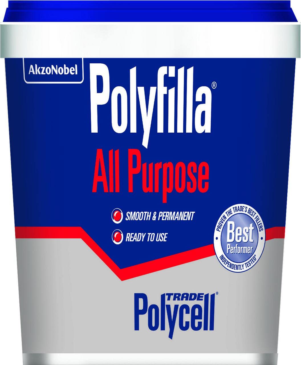 Polycell Trade All Purpose Filler 1KG, White