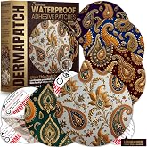 Libre 3 Sensor Covers Waterproof - 20 pcs Adhesive Patches for Libre 3,Dexcom G7, Lingo, Stelo. Easy-Peel Pull Paper, CGM Sensor Tape for 14 Days, Ultra-Thin, Durable - Luxury Paisley