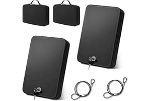 Sgorlds Pistol Safe, Portable Travel Car Gun Safe, Gun Box for Handguns with Key Lock, Gun Safes with Handbag for Car, Home, Travel