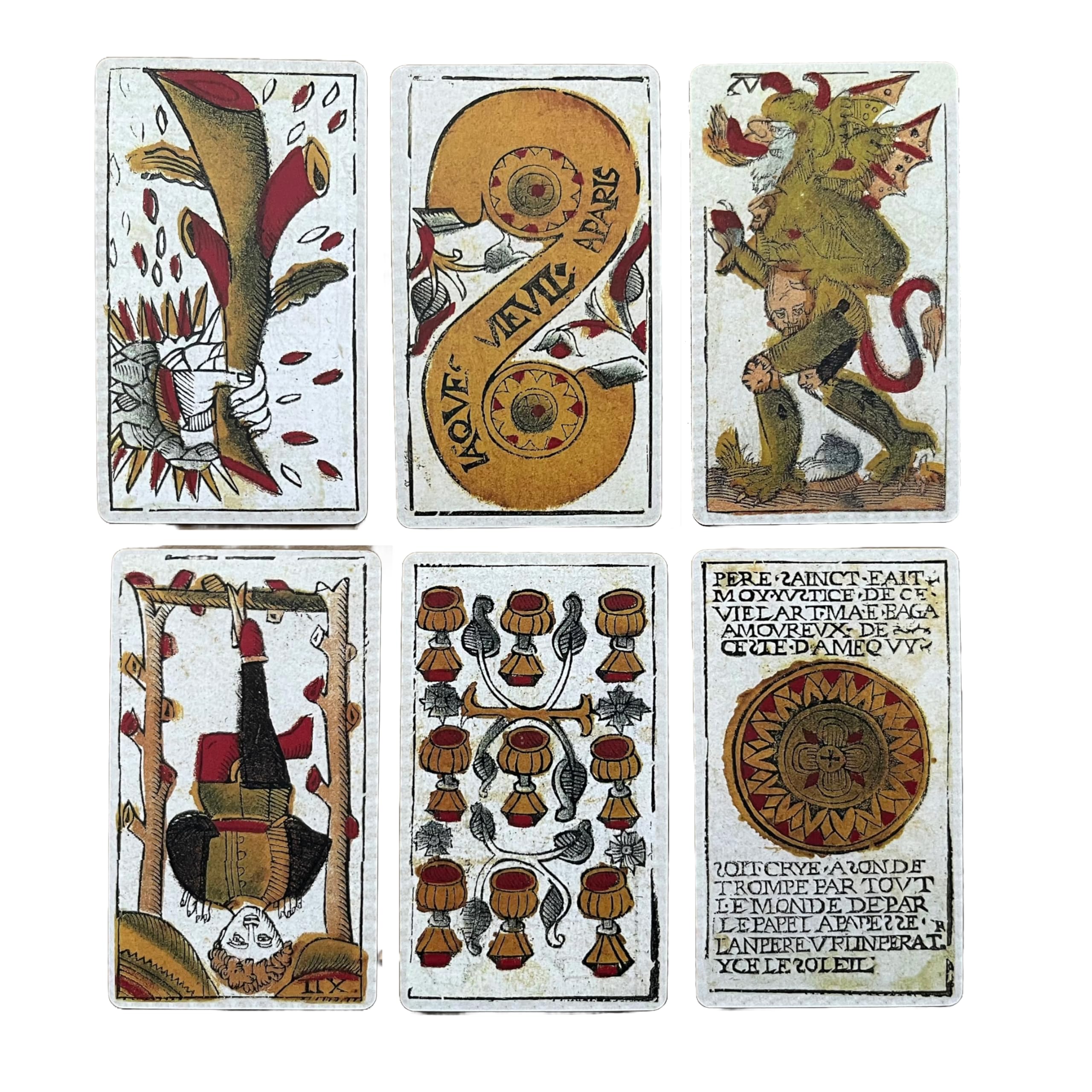 Tarot de Viéville & Guide | Vieville Tarot Cards, Full Size | Sturdy Two Piece Box for Storage | Made in USA