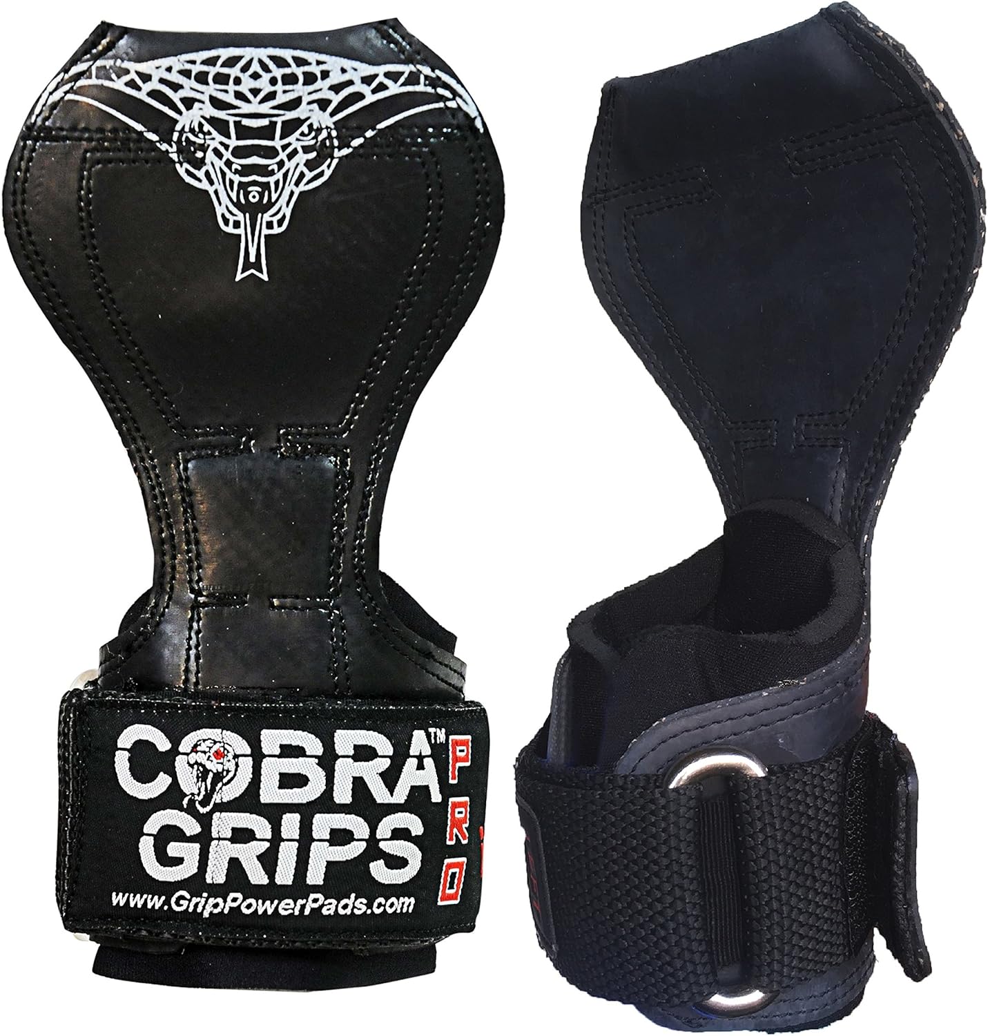 Cobra Grips PRO Best Weight Lifting Gloves Heavy Duty Straps Alternative to Power Lifting Hooks For Deadlifts With Built in Adjustable Neoprene Padded Wrist Wrap Support Bodybuilding : Sports & Outdoors