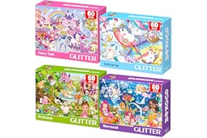 QUOKKA Puzzles for Kids Ages 3-5 - Original - 60 Piece Puzzles for Kids Ages 4-8 - Jigsaw Toddler Puzzle Age 3-5 - Unicorn Pr