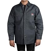 Ben Davis Men's Original Style Jacket, with Front Snap (Charcoal Heather, 3X-Large)