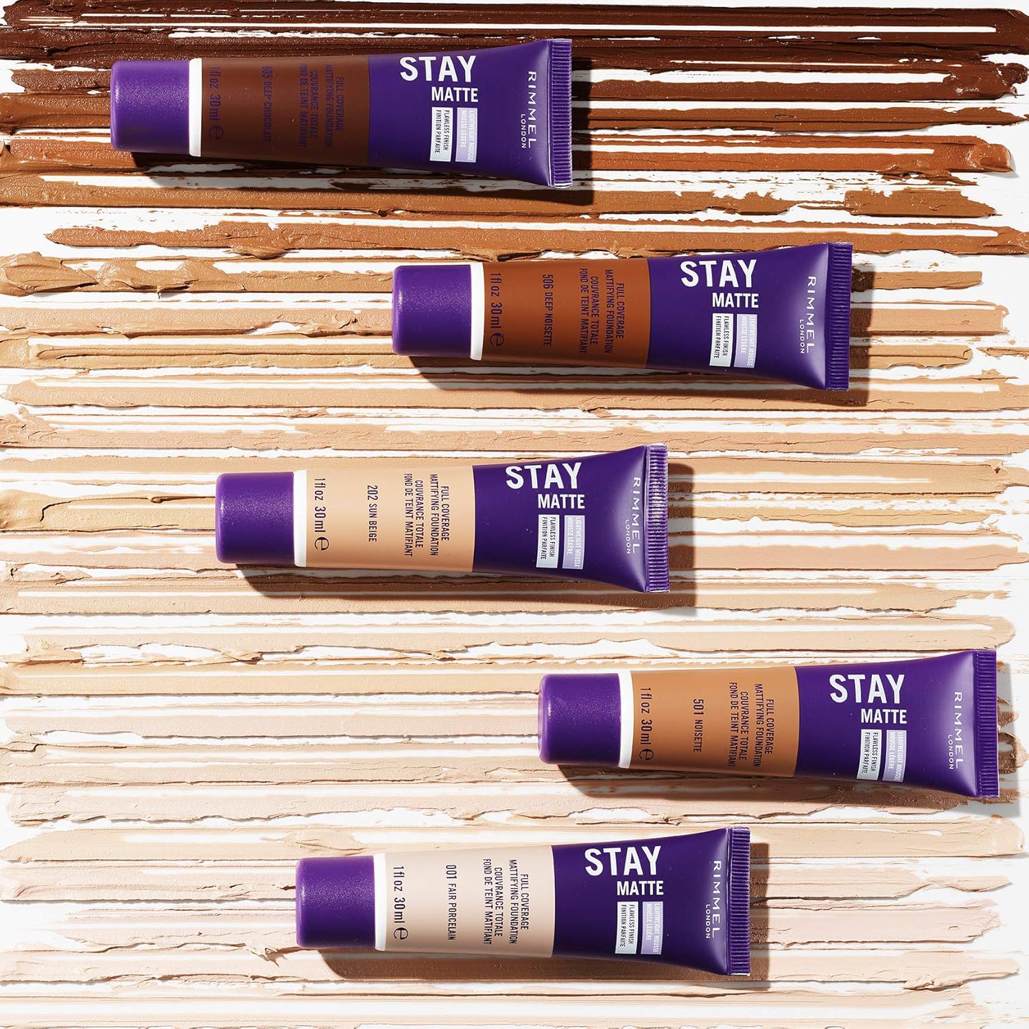 Rimmel London Stay Matte Liquid Mousse Foundation, Good Coverage and Oil-Free Formula, Soft Beige, 30 ml, 30 ml (Pack of 1) - Image 3