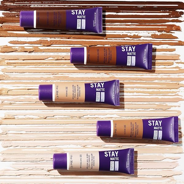 RIMMEL LONDON STAY MATTE LIQUID MOUSSE – 102 LIGHT BUFF – FOUNDATION, LIGHTWEIGHT, SHINE CONTROL, OIL-FREE, 1OZ