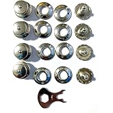 Loxx Fastener 4 Piece Set for Canvas Boat Covers, Golf cart Covers and More Nickel