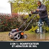 WORX Nitro 36V Cordless Scarifier Aerator WG855E.9 4-Position Height 40L Bag view 6