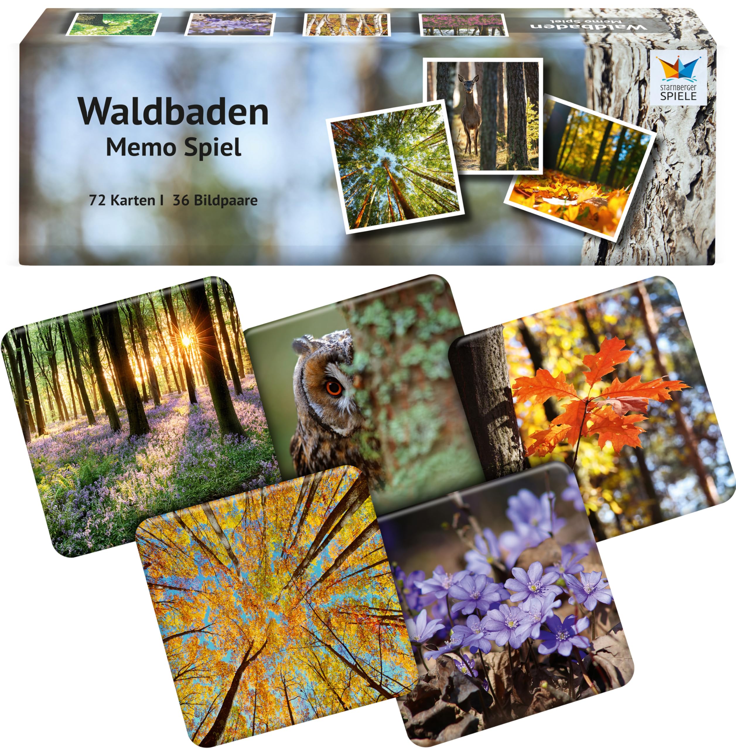 Starnberger Spiele - Forest Bathing - Memory Game for Adults and Children from 6 Years - Gift for Nature and Forest Lovers