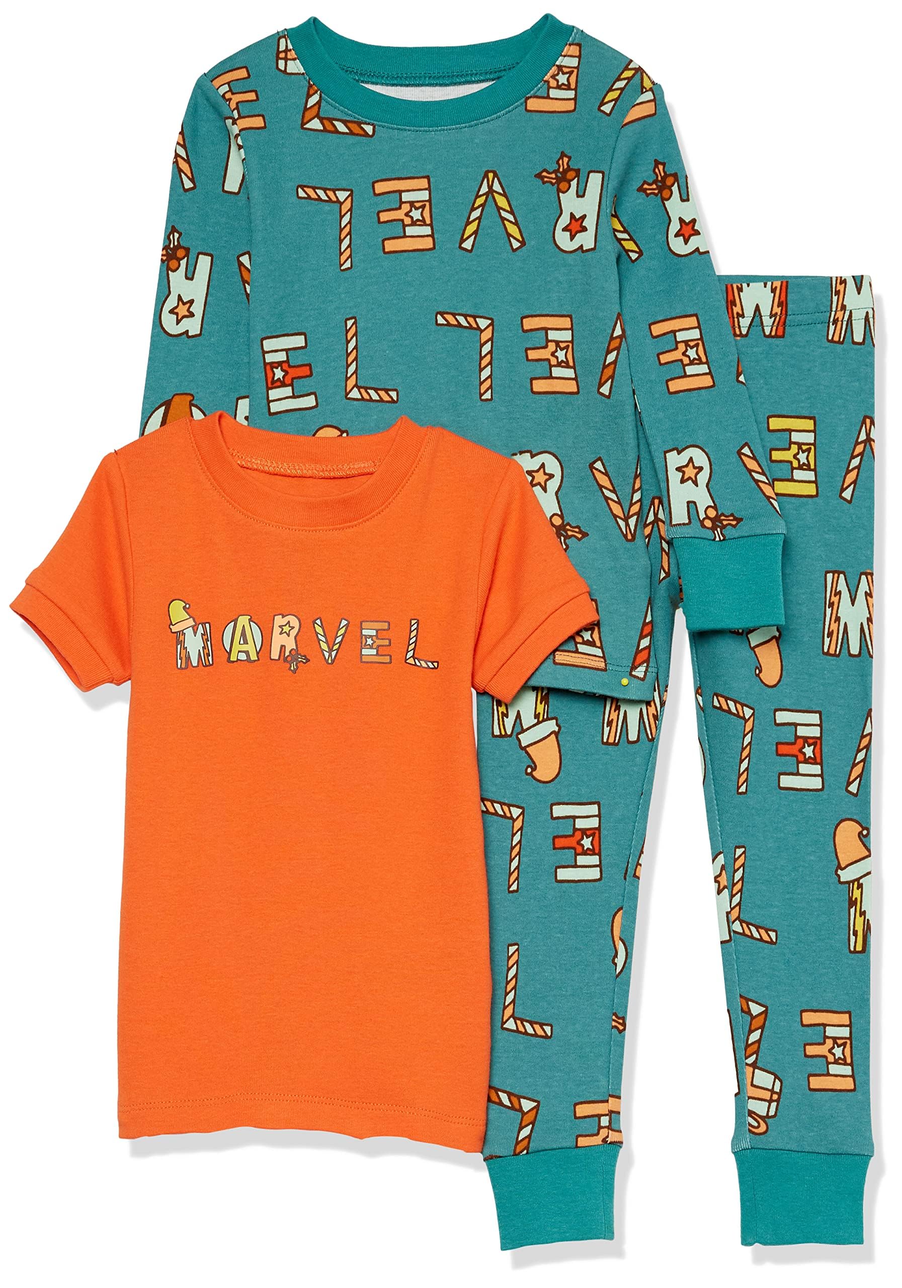 Amazon Essentials Marvel Boys' Snug-Fit Pajama
