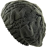 RW Warm Chuncky Knit Over Size Cable Beanie Beret(More Colors)