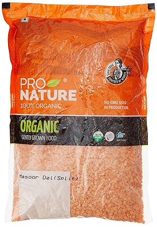 Pro Nature 100% Organic Masoor Dal, Split, 1kg