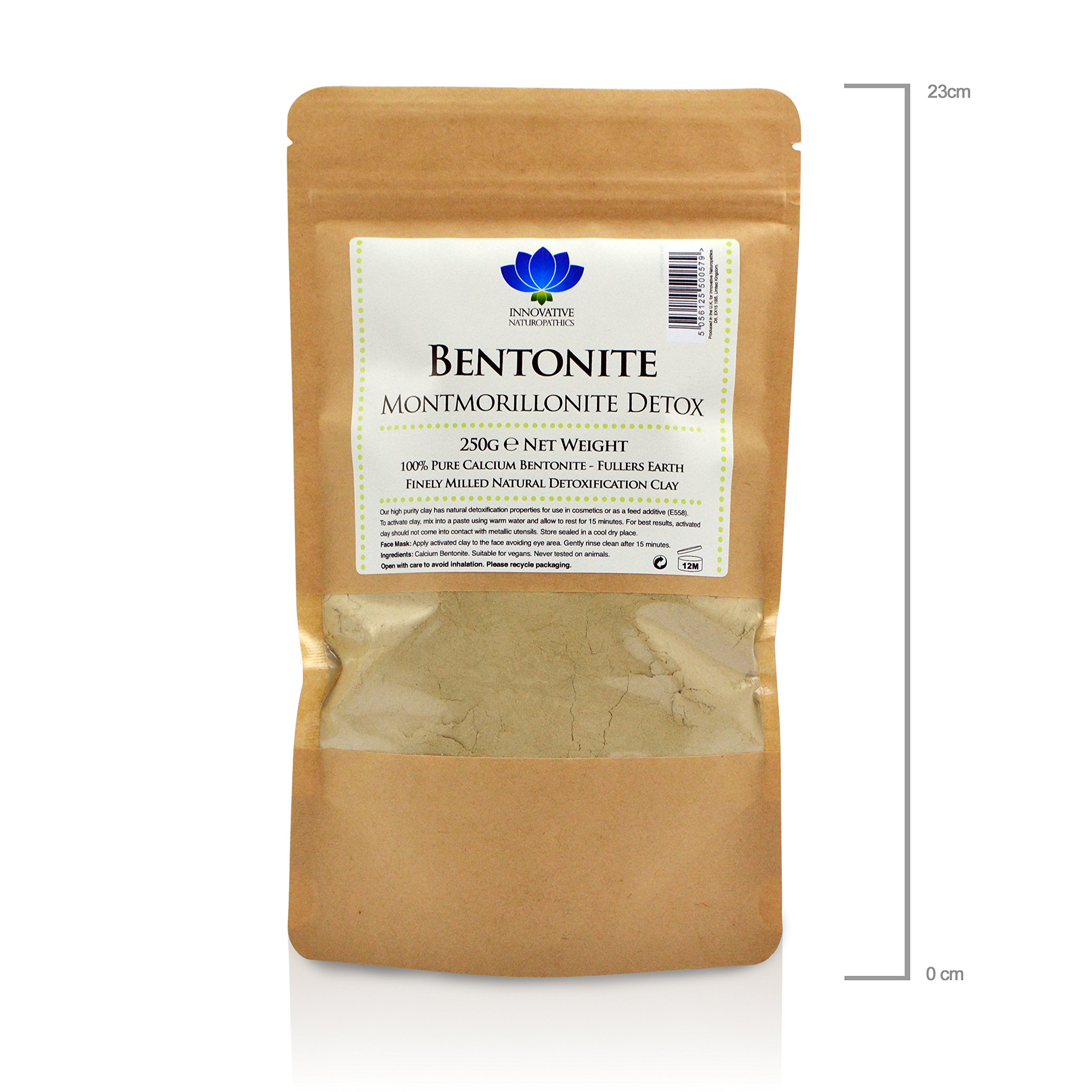 Bentonite Clay 250g Packet Pure Calcium Bentonite