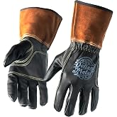 Defiant Metal TIG Welding Gloves - Premium Black Goatskin Leather