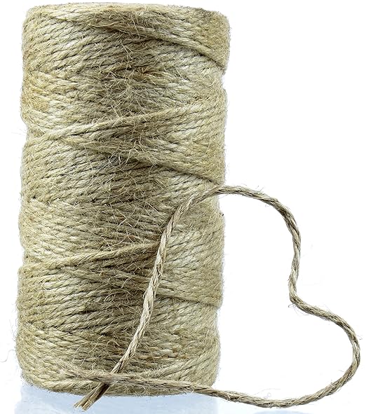 100m de Cordel de Yute Original de MountainGoods 1mm | 3mm | ideal para manualidades, decoración, etc. | muy resistente a desgarros | Cuerda de Yute