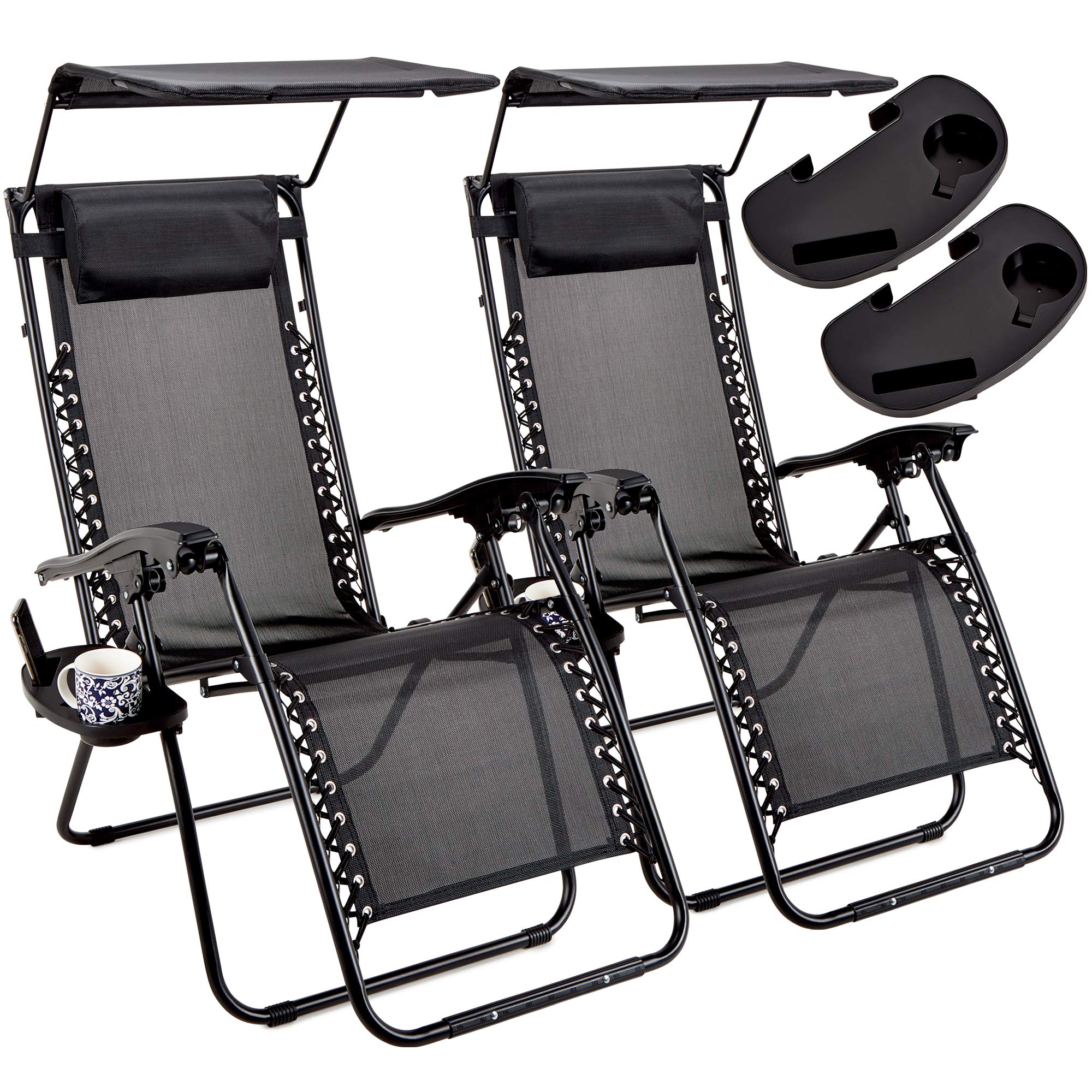 sun lounger with cup holder