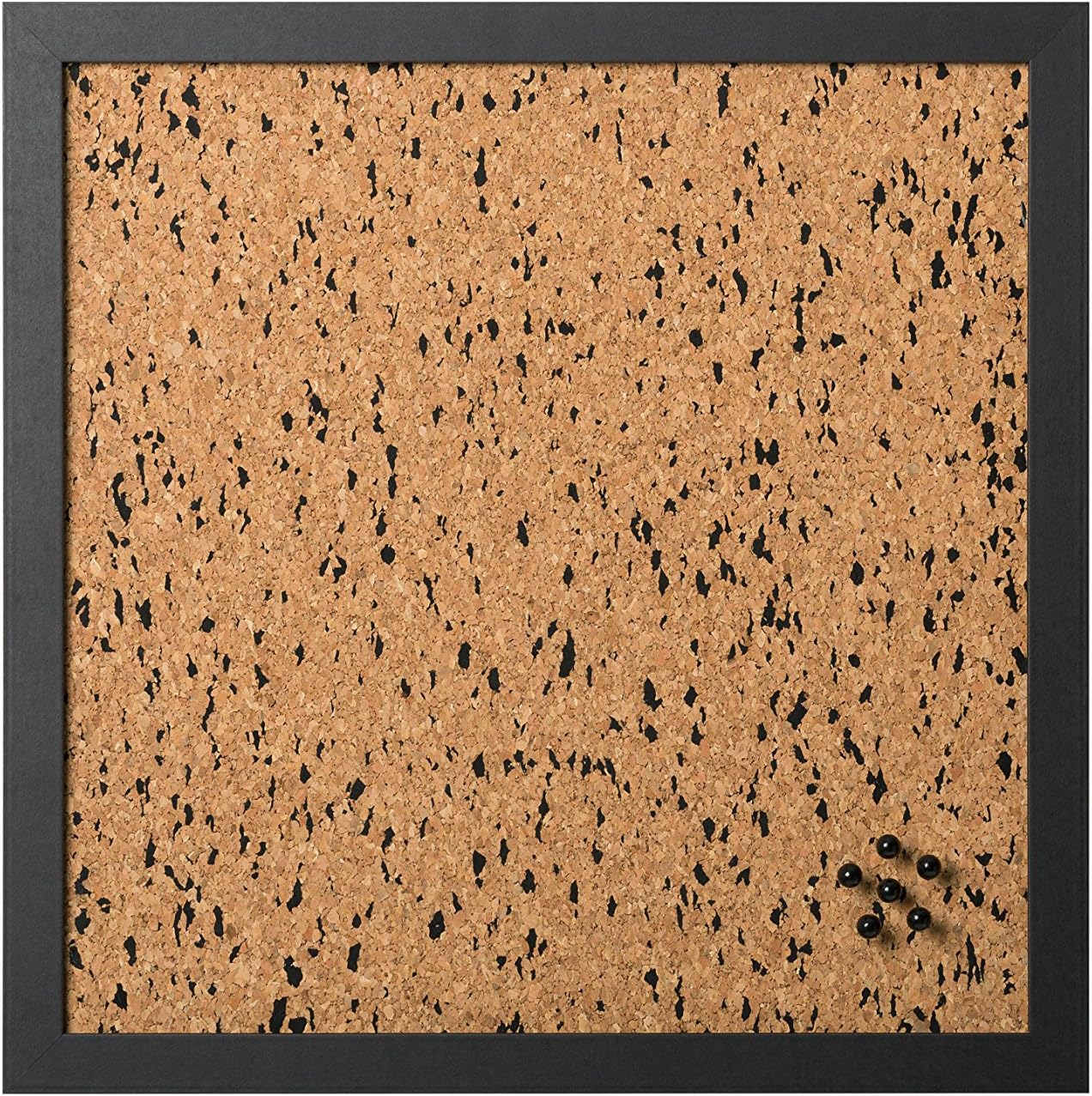 MasterVision Black and Natural Cork Bulletin Board, Black