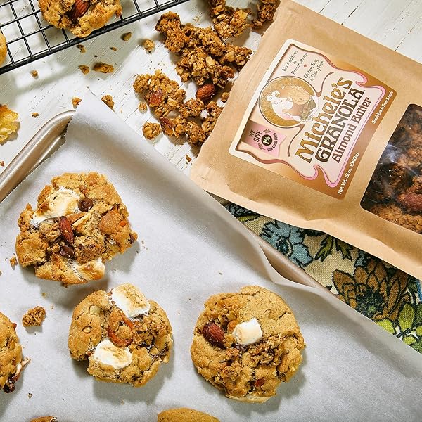 MICHELE’S GRANOLA – ALMOND BUTTER – HANDMADE NON-GMO WHOLE GRAIN OATS – FREE OF GLUTEN, SOY, WHEAT, & DAIRY