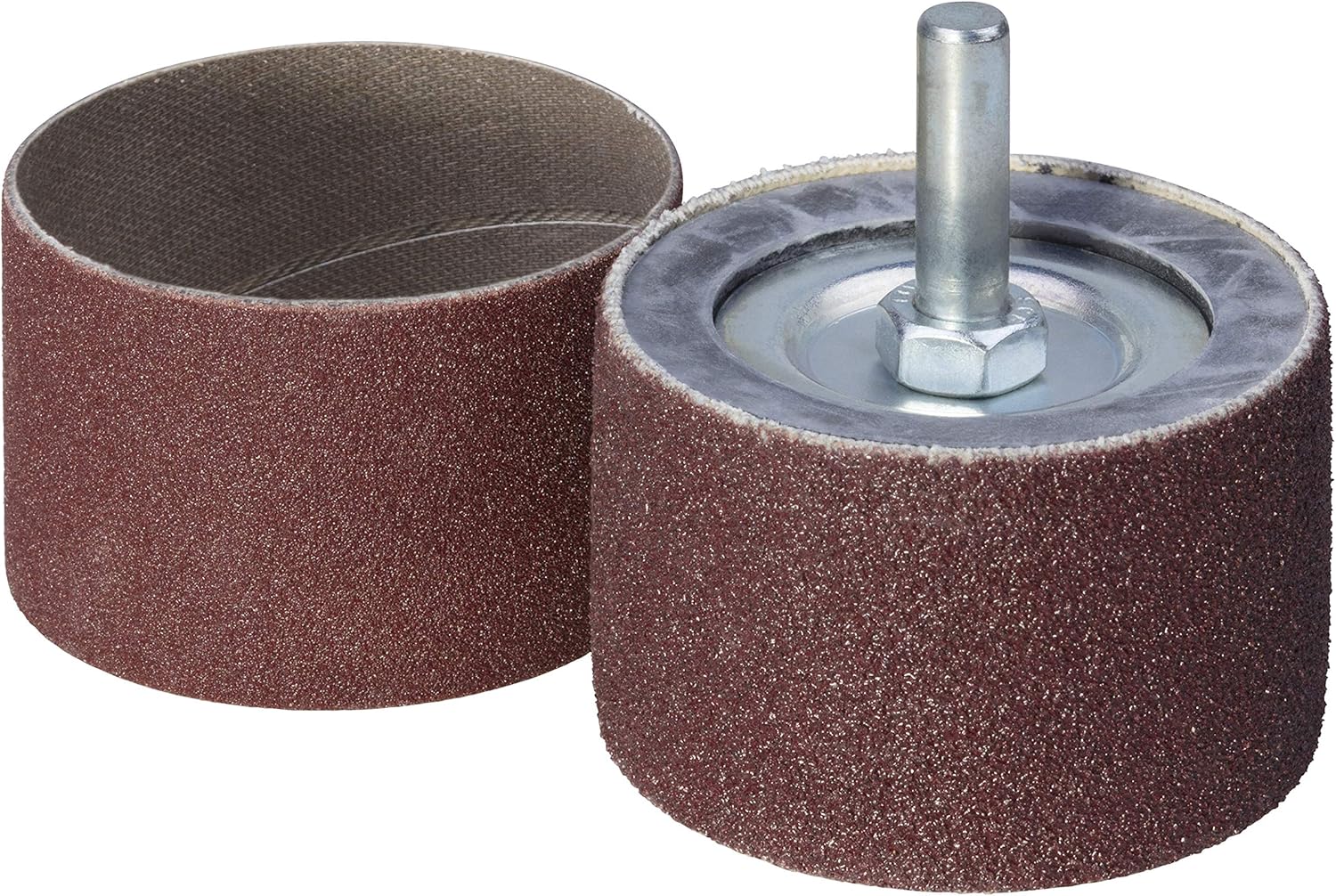 wolfcraft Rotary Drum Sander, diameter 45 mm, Set including 2 Sanding Belts I grit 80, 150 I for Wood Metal