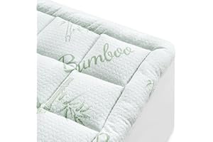 GOONIK Twin XL Mattress Pad Cover for College Dorm Room Essentials, Back to School Viscose Made from Bamboo Pillow Top Cooling Twin Extra Long Mattress Topper, 6-21 inches Deep Pocket, 39x80 inches