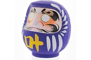 Daimonya Daruma Doll - Made in Japan - Improvement & Enlightenment (Purple, Medium 4.7 inch)
