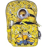 AI ACCESSORY INNOVATIONS Despicable Me Minions Full Size 16 Inch Backpack with Detachable Lunch Box