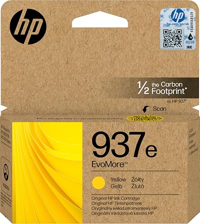 HP 937e EvoMore Yellow Original Ink Cartridge ~1650 Pages Yield