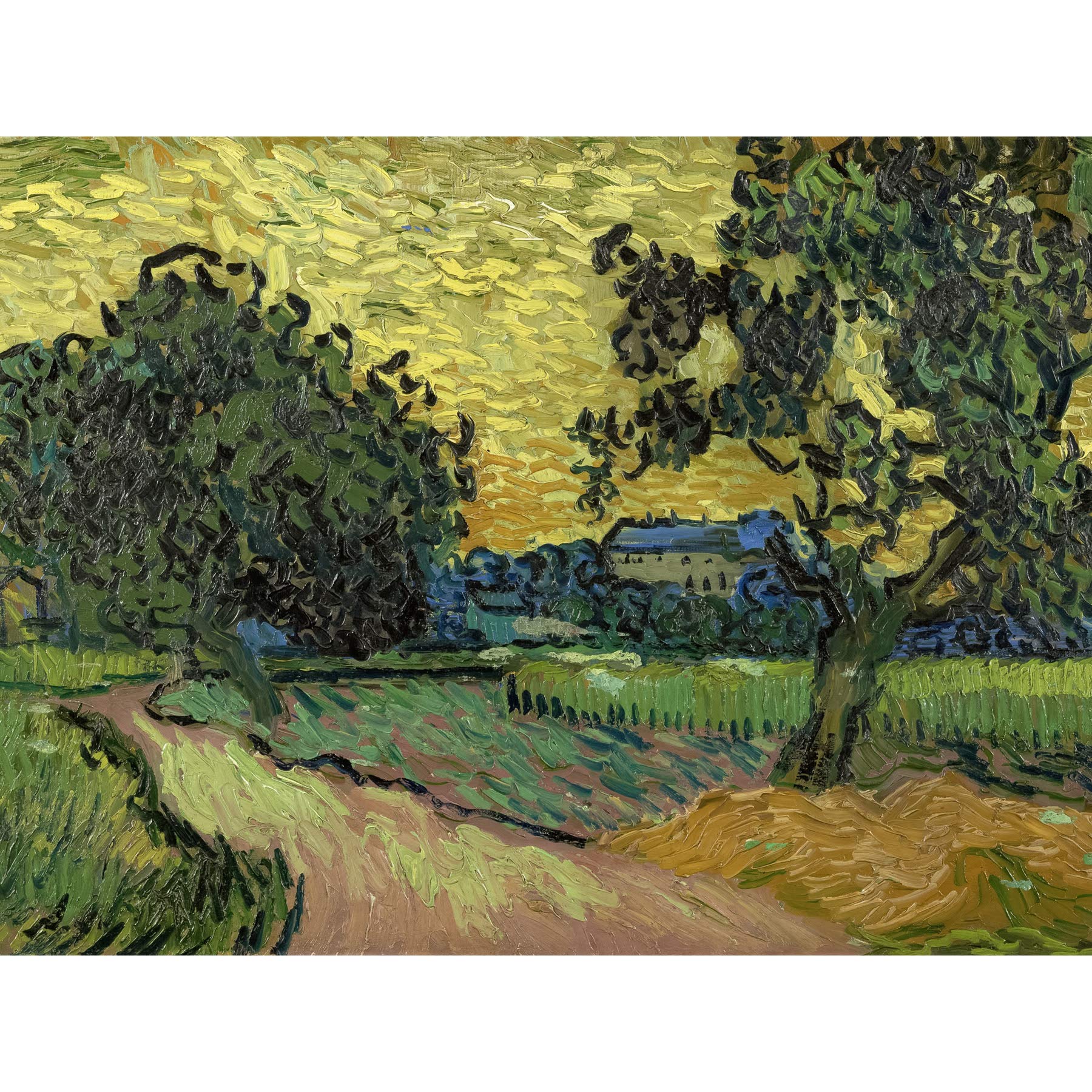 Van Gogh Landscape At Twilight Painting Large Wall Art Poster Print Thick Paper 18X24 Inch