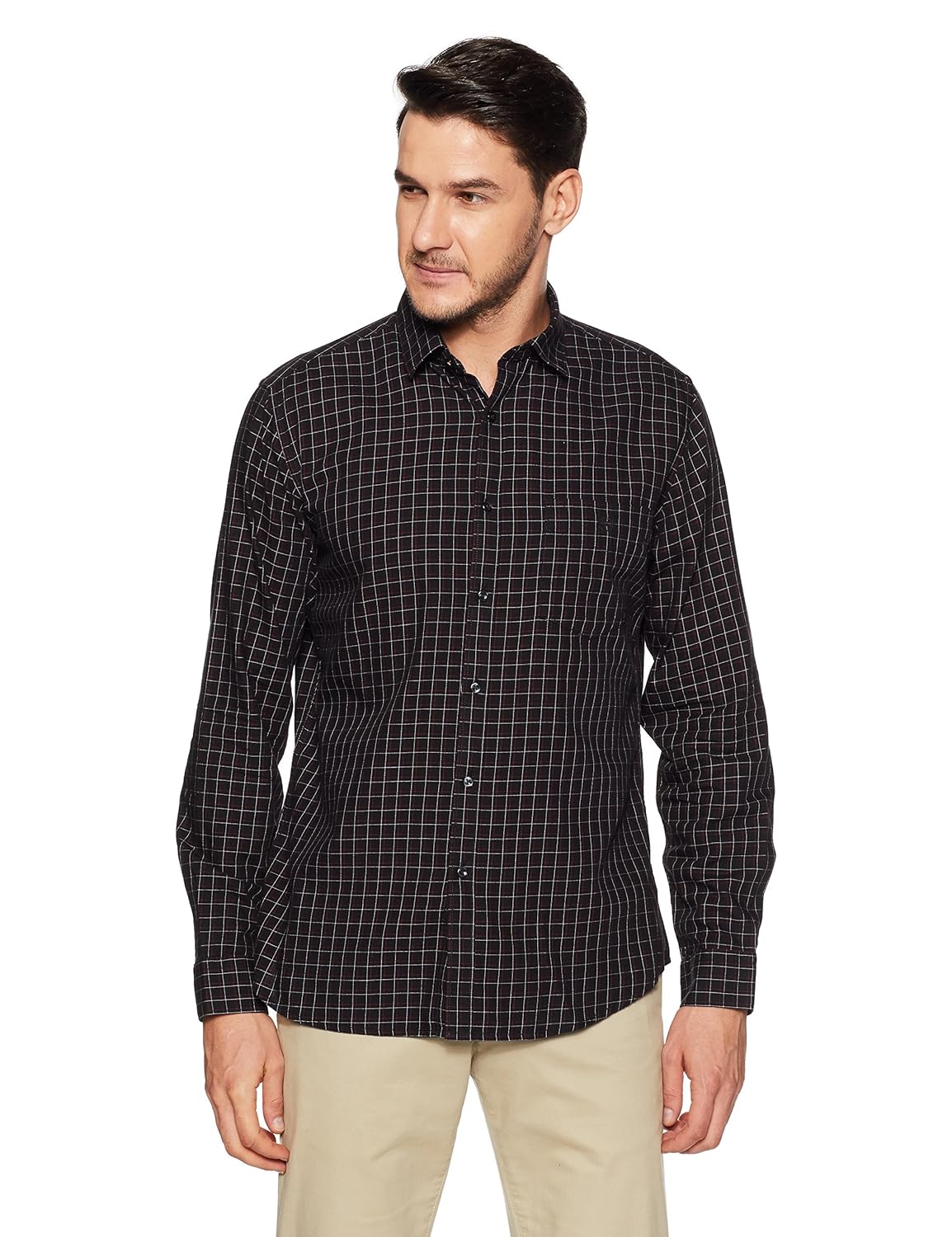 van heusen sport men's plain slim fit cotton casual shirt