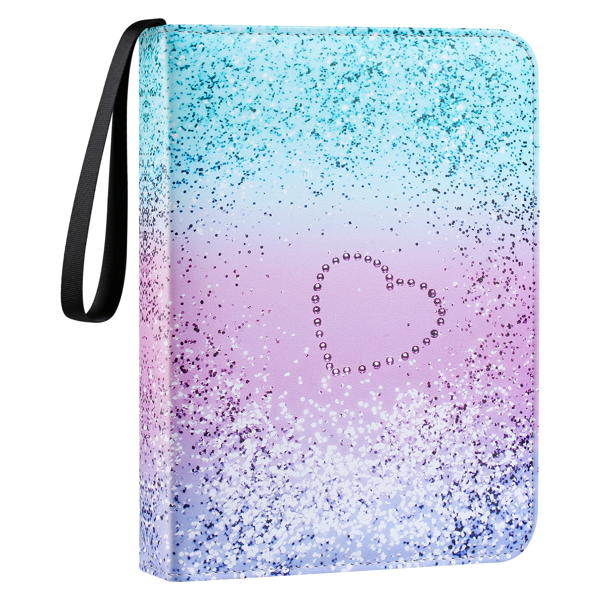Trading Card Album, Binder Card Holder, Fits 400 Cards with 50 Removable Sleeves, Carrying Case Binder Album, Book Folder Storage Organizer (NO cards) — image 1