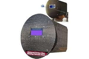 SturdyShape Pancake Welding Hood Ultralight for Pipeline Welders 10oz Carbon Fiber Pipeliner Helmet, Universal Unique Design for Automotive & Custom Fabrication Workers