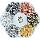 YAKA 300Pcs 14mm1Box 6 Colors Open Jump Ring,Ring Jewelry Keychain for Jewelry Making Accessories,1Pcc Jump Ring Open/Close Tool and 1Pcs Clear Box(0.55"/14mm)