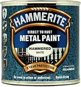 Hammerite Direct to Rust Metal Paint Hammered White 250ML view 2