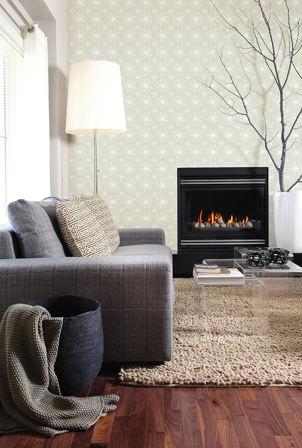 Galerie G56292 Nordic Elements Star Design Wallpaper, Greige, 10m x 53cm - Image 3