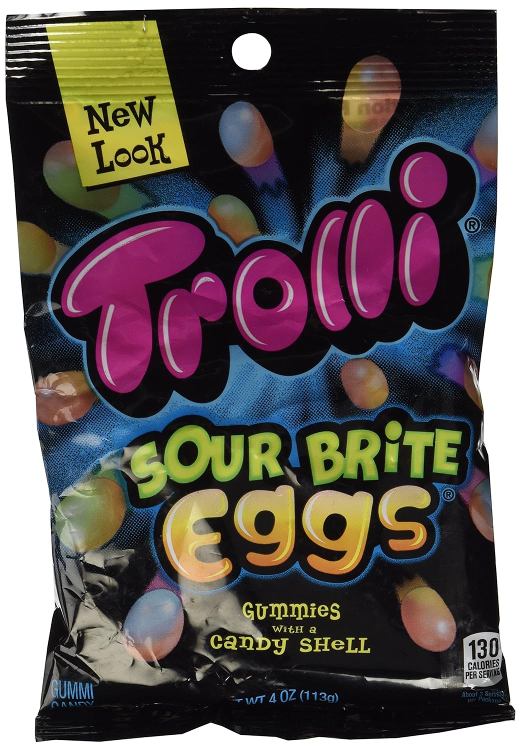 Trolli Sour Brite Crawler Eggs Gummi Candy 4 Oz Bag