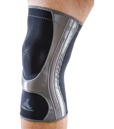 Ginocchiera Mueller Hg80 Con Cerniere | Taglia Large, Nera, Sistema Antiscivolo, Massima Protezione