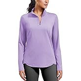 PINSPARK Workout Tops for Women Long Sleeve Athletic Shirt Quarter Zip Running Shirts Stretchy UPF 50+ Yoga Hiking Tee Top