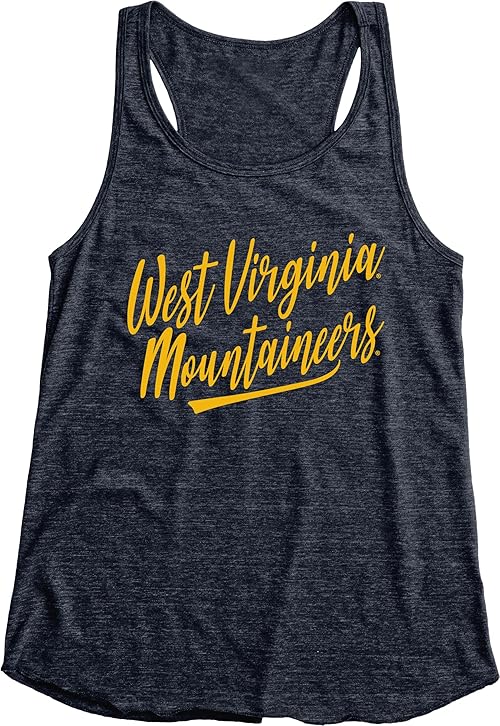 West Virginia Mountaineers NCAA Officially Licensed Women's Tank Top Tri-Blend Signature, Small Team Color