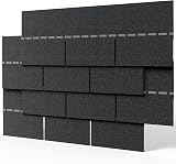 INMOZATA 18pc Asphalt Roof Shingles Self Adhesive 2.61sqm Black 100x33cm view 1