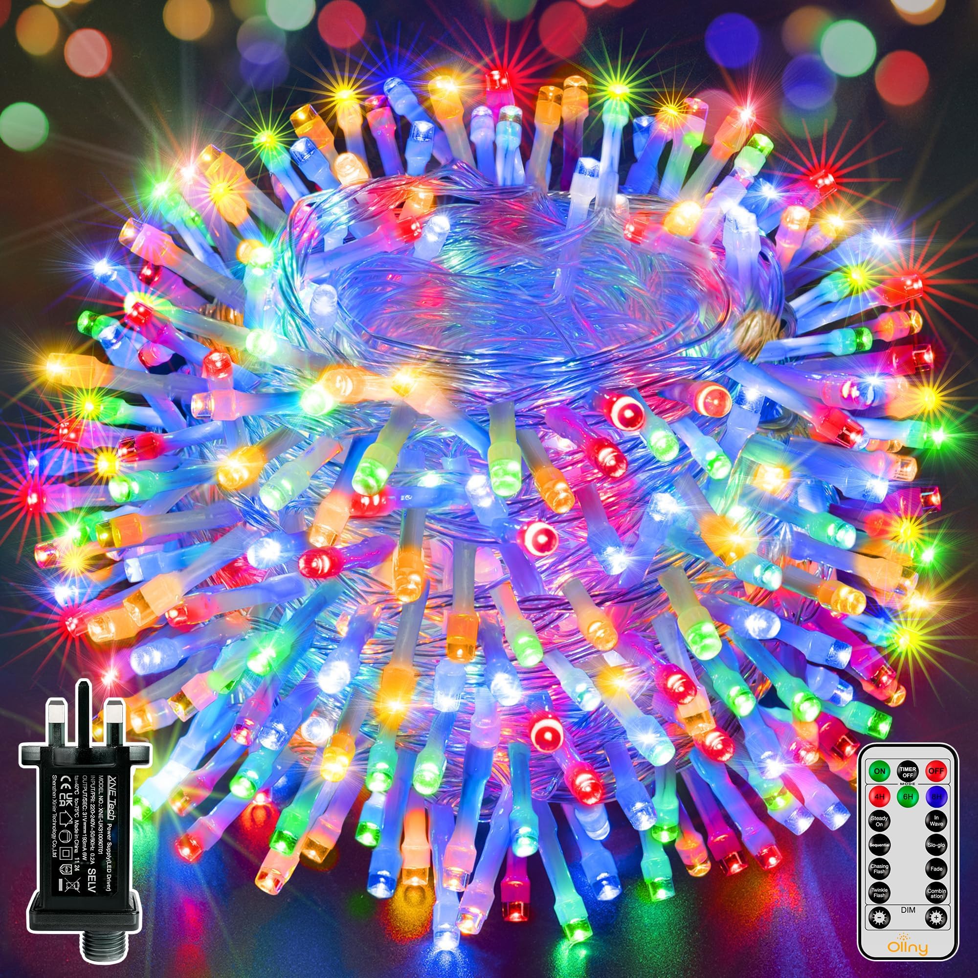 Ollny Fairy Lights Mains Powered, 40m 400 LED Outdoor String Lights, Multicoloured Waterproof Garden Light with Plug/Timer/8 Modes/Dimmable for Outside/Indoor/Window/Wedding Decorations โ image 1