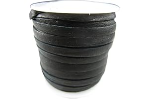 SPRINGFIELD LEATHER COMPANY SLC 3/16" x 50 Feet Black Deer Lace for Crafts and Hadstitching