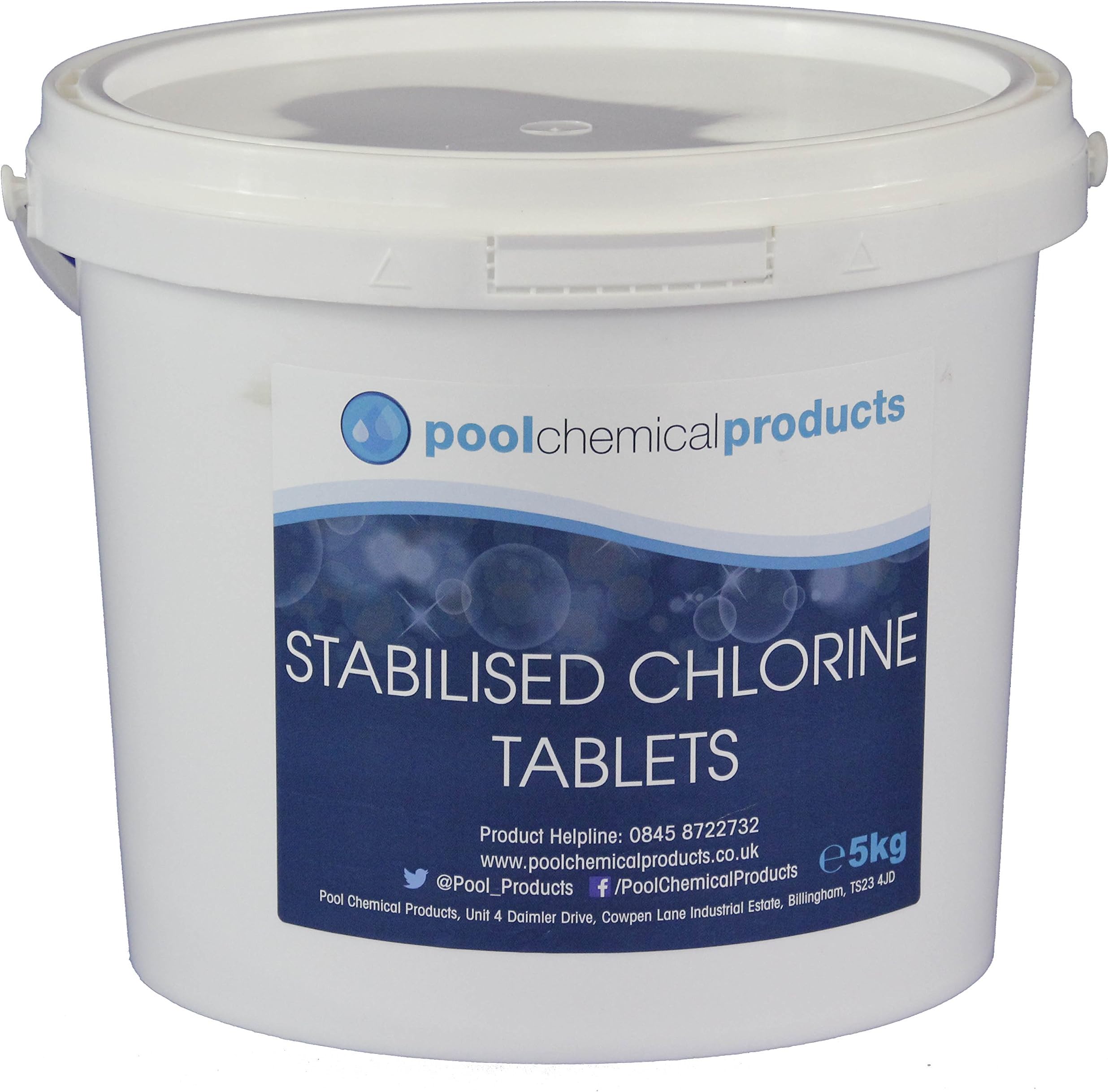 5kg Slow Release 20g Chlorine Tablets for Swimming Pools, Spas & Hot Tubs