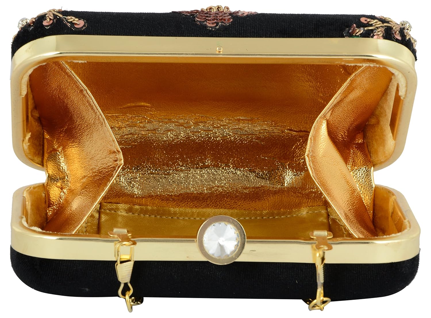 tooba women's clutch (black, black antique sequins flower 6x4_1)