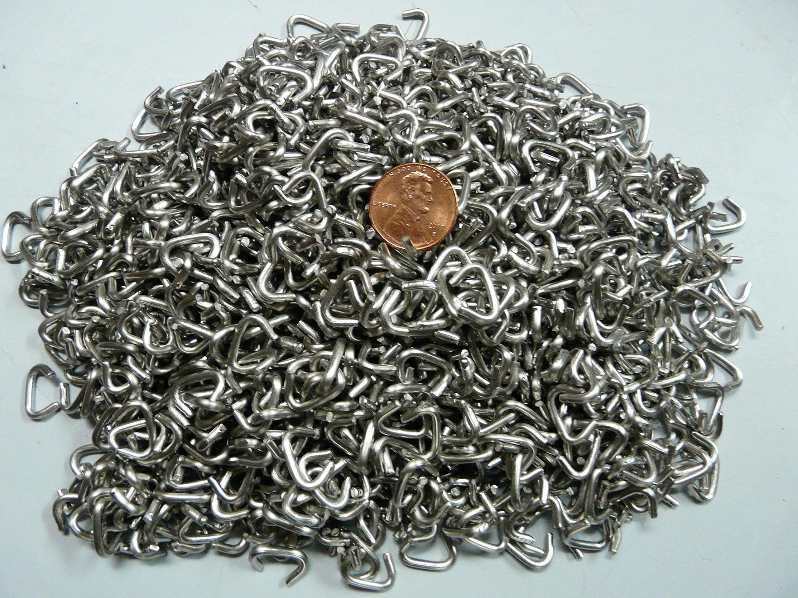 3/8" Galvanized Hog Rings for Cages, Traps, Fencing, Sausage Casings, etc. USA Made (11 oz)