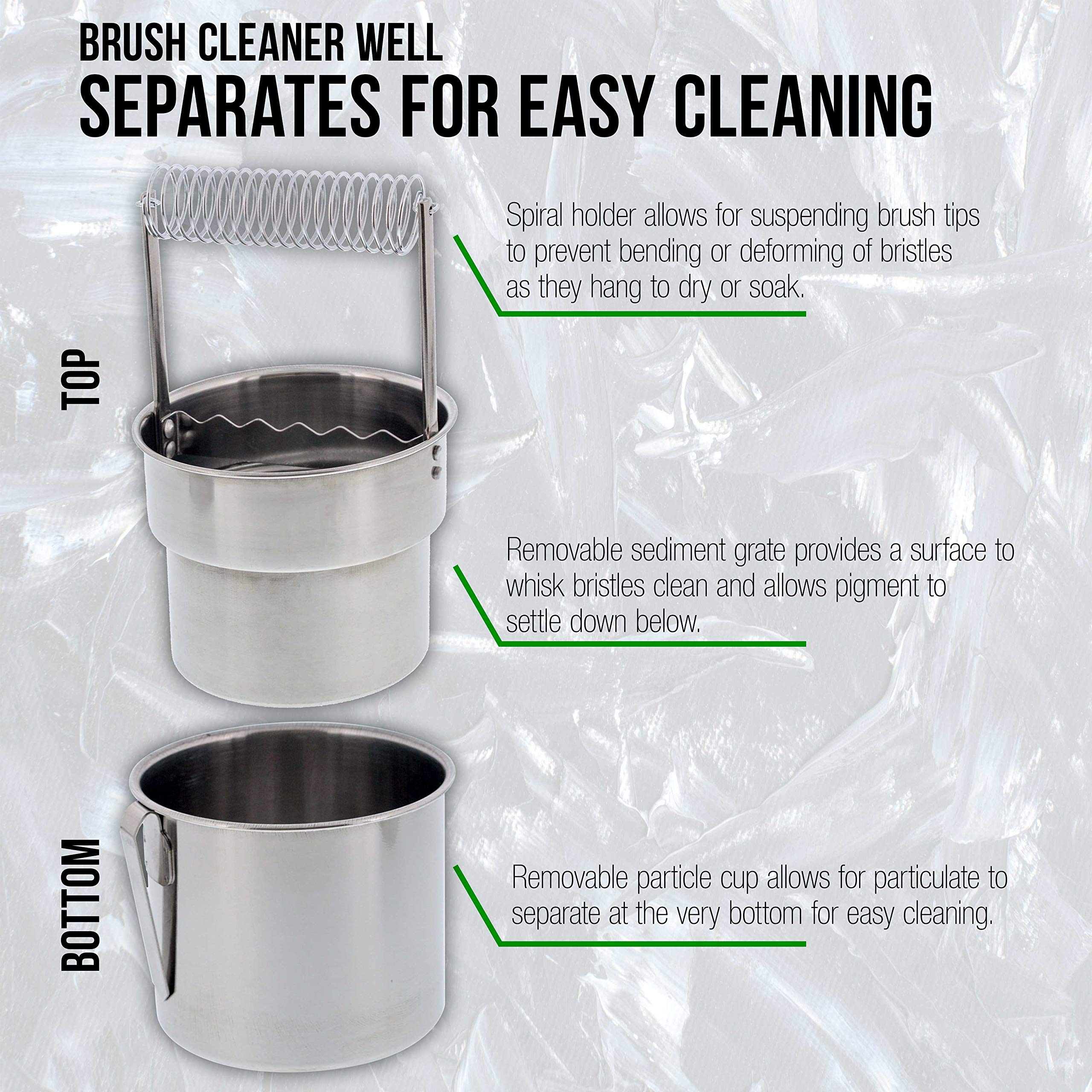 US Art Supply Deluxe Brush Cleaner-Brush Washer with Wash Tank