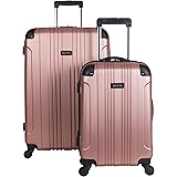 Kenneth Cole Reaction Out Of Bounds 2-Piece Hardside 4-Wheel Spinner Luggage Set: 20" Carry-On & 28" Checked Suitcase, Rose G