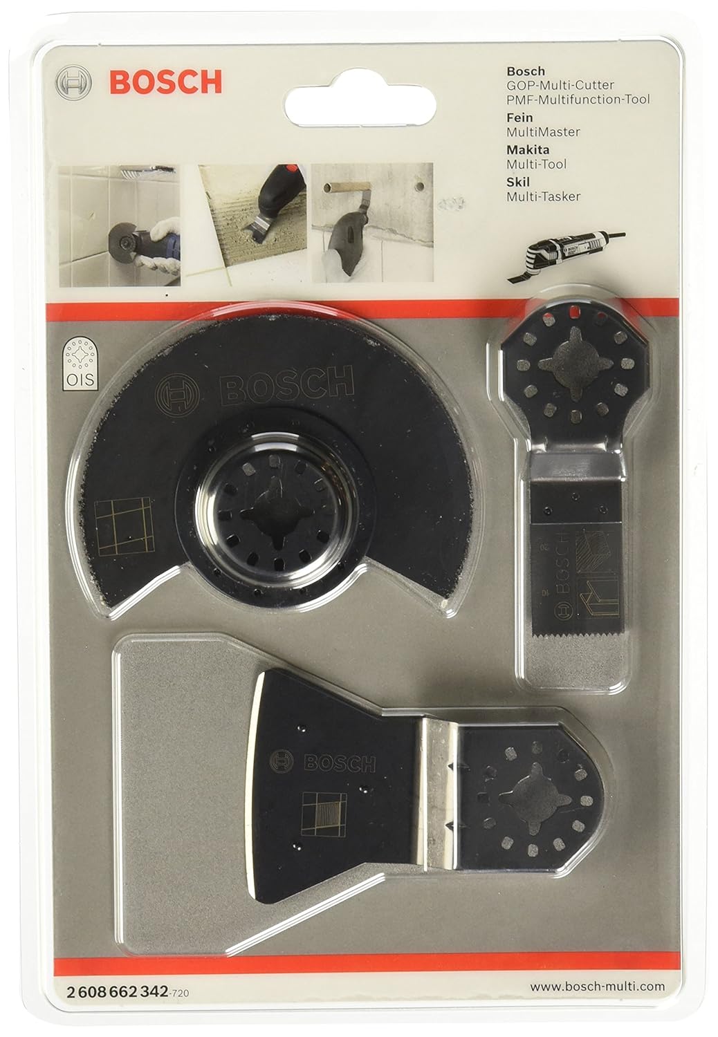 Bosch Professional 2608662342 Tile Blade Set for MultiCutter 3Piece