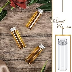 Didaey 100 Pcs Vials Clear Mini Glass Bottles with