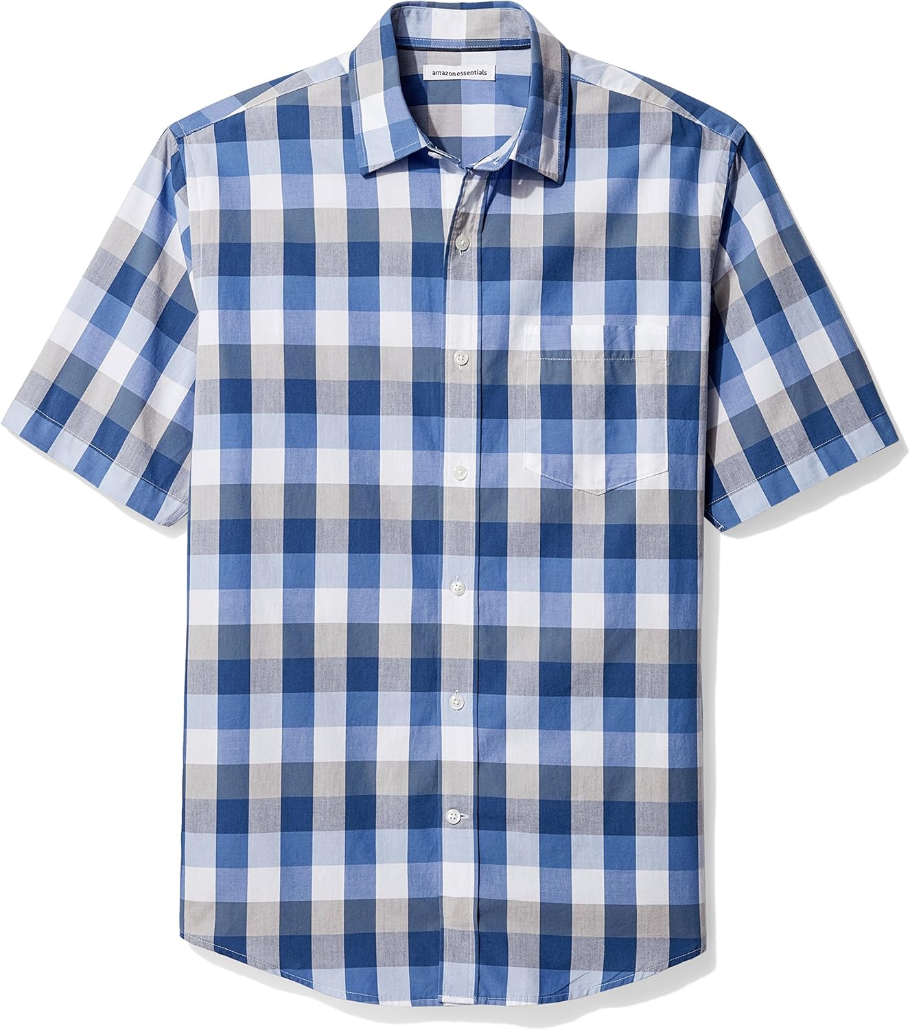 Amazon Essentials Men's Regularfit ShortSleeve Plaid Shirt Amazon.co